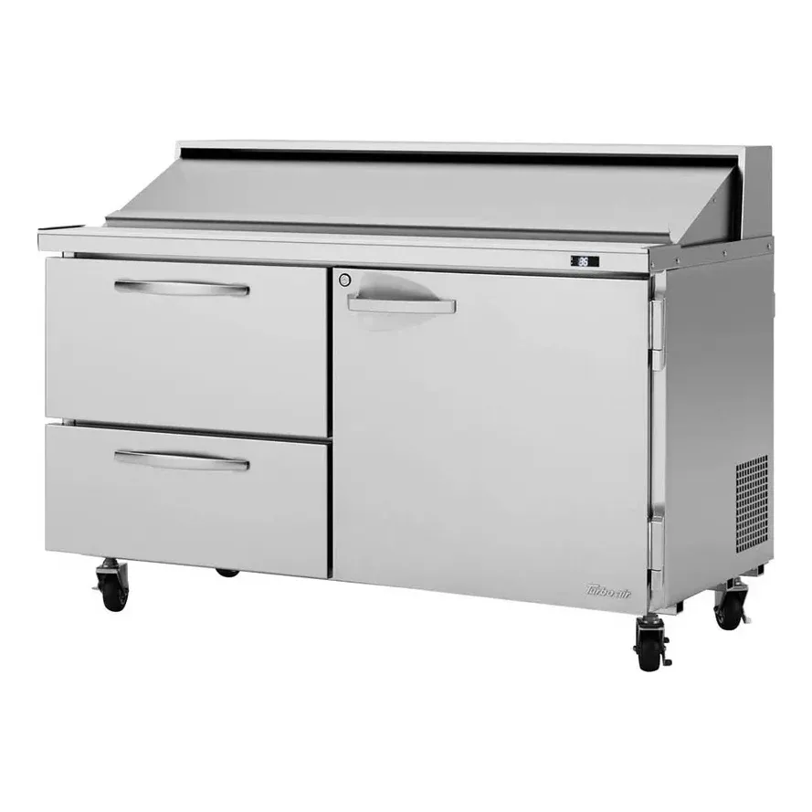 Turbo Air PST-60-D2R-N 60″ Sandwich / Salad Prep Table w/ 2 Drawers & 1 Door, 16 Pans