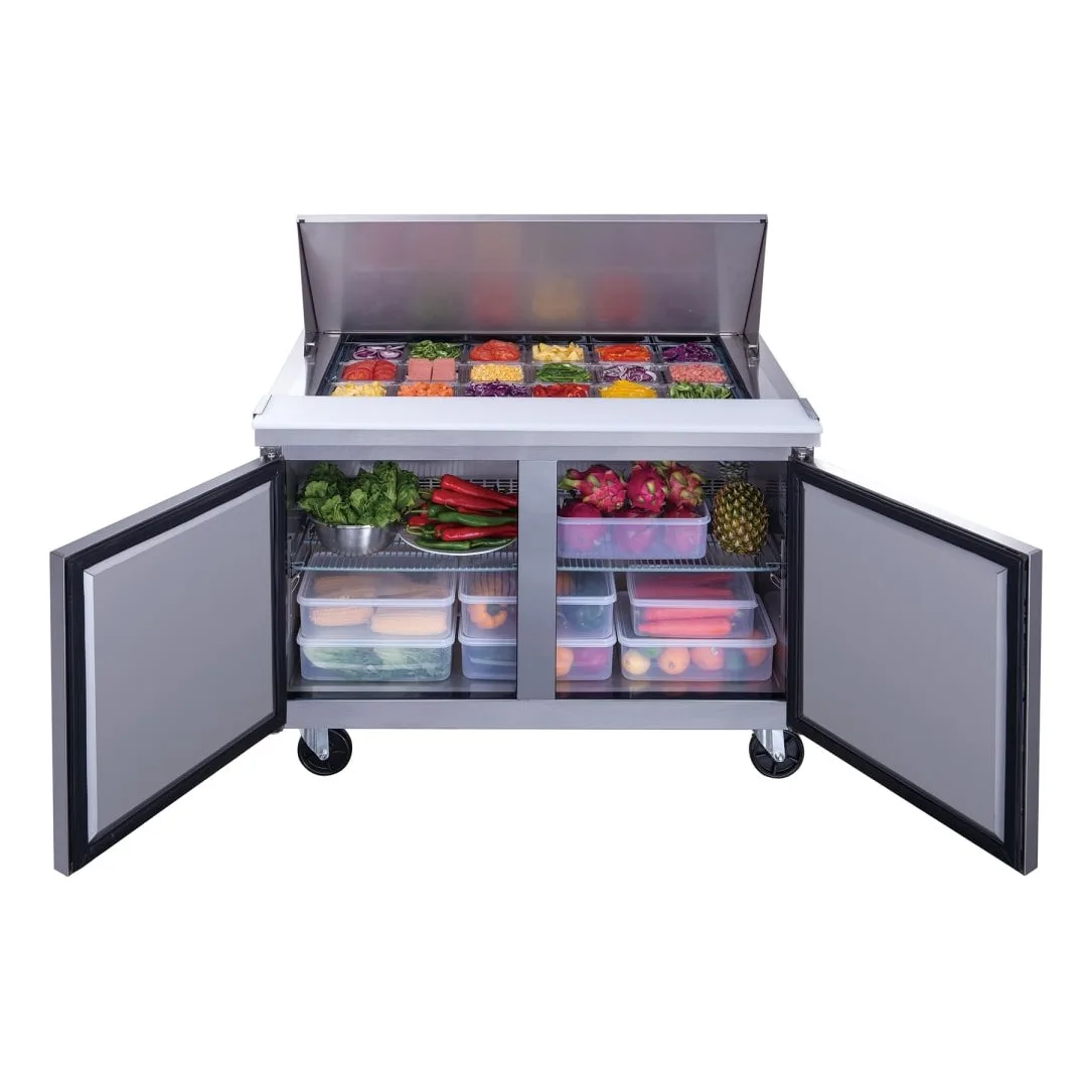 Dukers DSP48-18M-S2 48 1/4" Sandwich/Salad Prep Table w/ Refrigerated Base, 115v