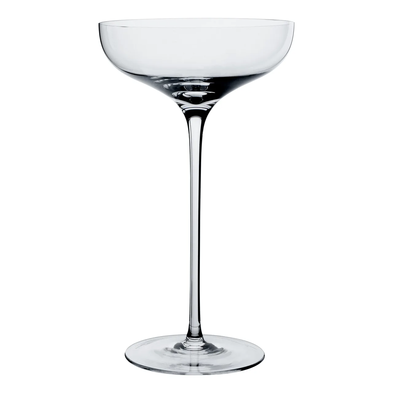 Steelite 83000WE112 Long Stem Champagne Coupe, 9.5 oz (4.25" x 7.625"), Non‑Tempered Glass - 1 Dozen