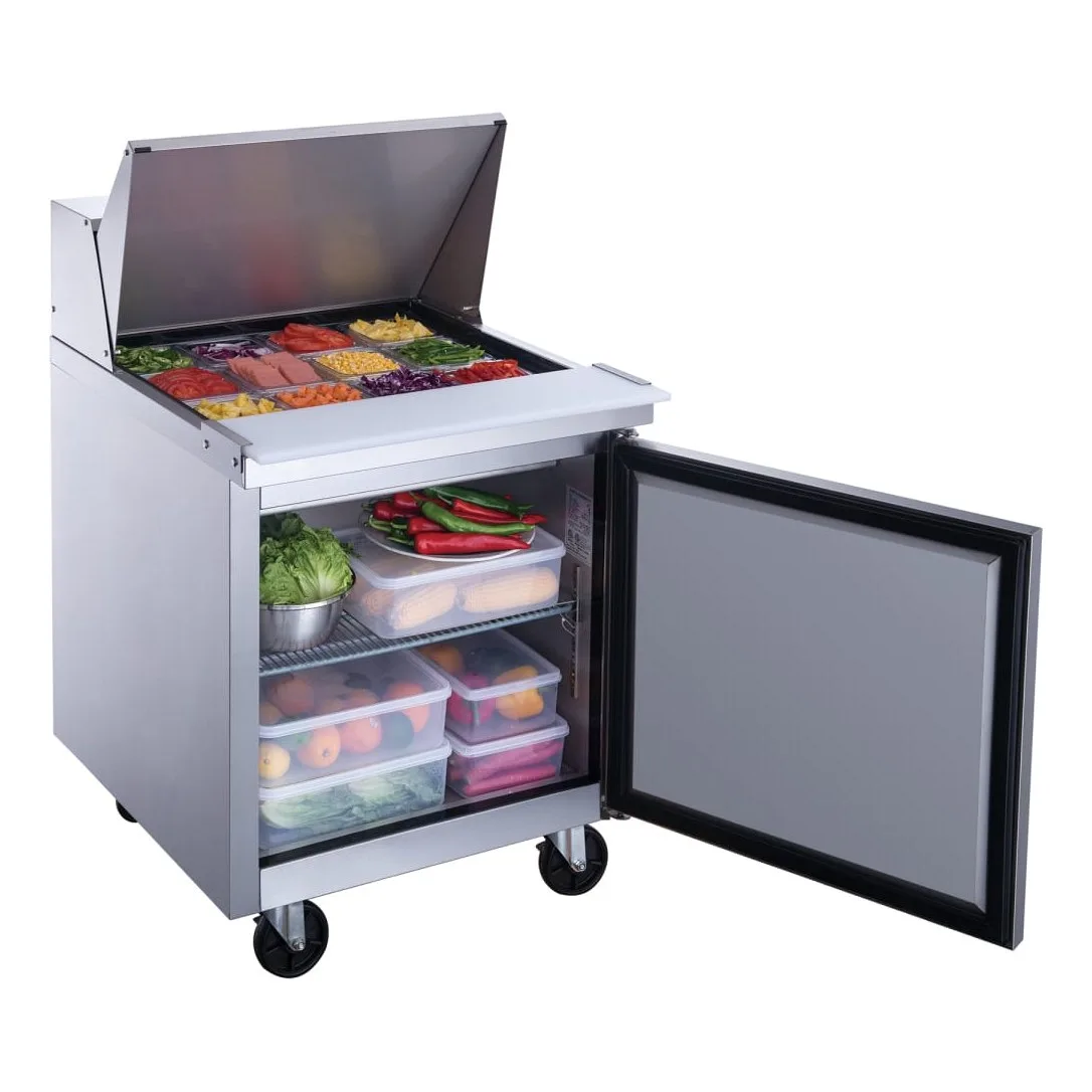 Dukers DSP29-12M-S1 29" Sandwich/Salad Prep Table w/ Refrigerated Base, 115v