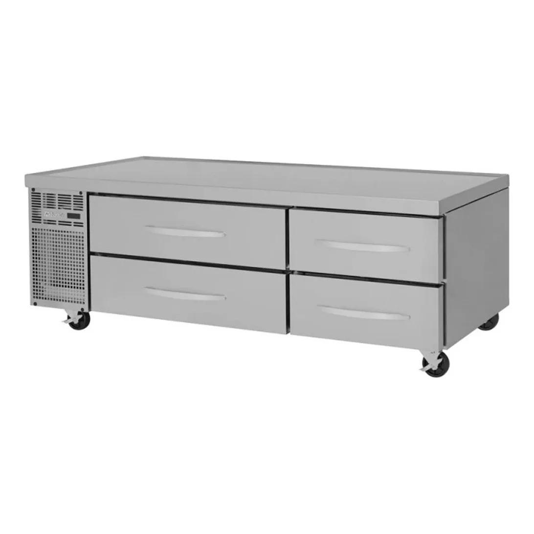 Turbo Air PRCBE-72R-N 72″ 4 Drawers Refrigerated Chef Base, Marine Edge, 12 cu. ft.