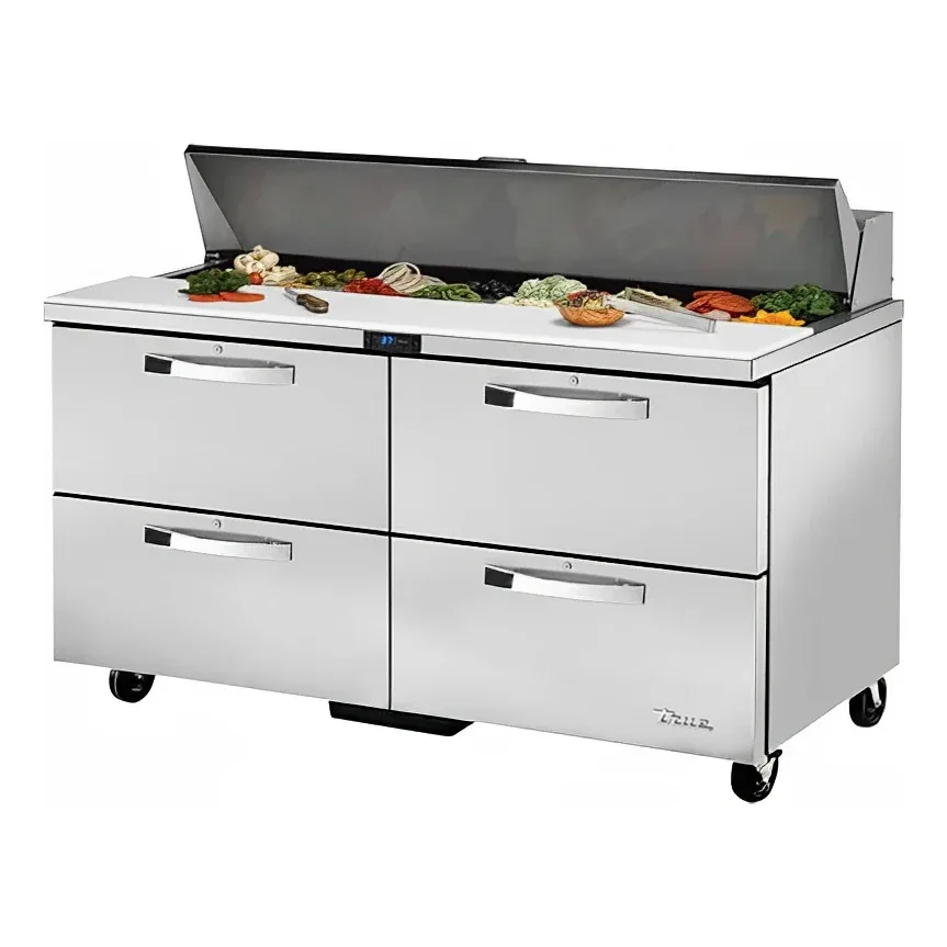 True TSSU-60-16D-4-HC~SPEC3 60″ Spec Series® Sandwich/Salad Prep Table w/ Refrigerated Base, 115v