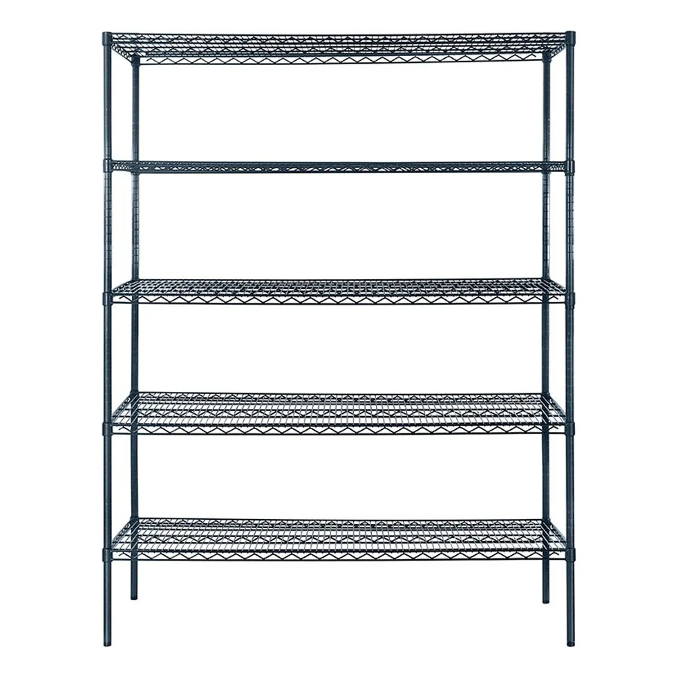 Atosa USA MWSSE186086 5-Shelf Slate Gray Epoxy Coated Shelving Kit w/ 86" Posts - 18" x 60"
