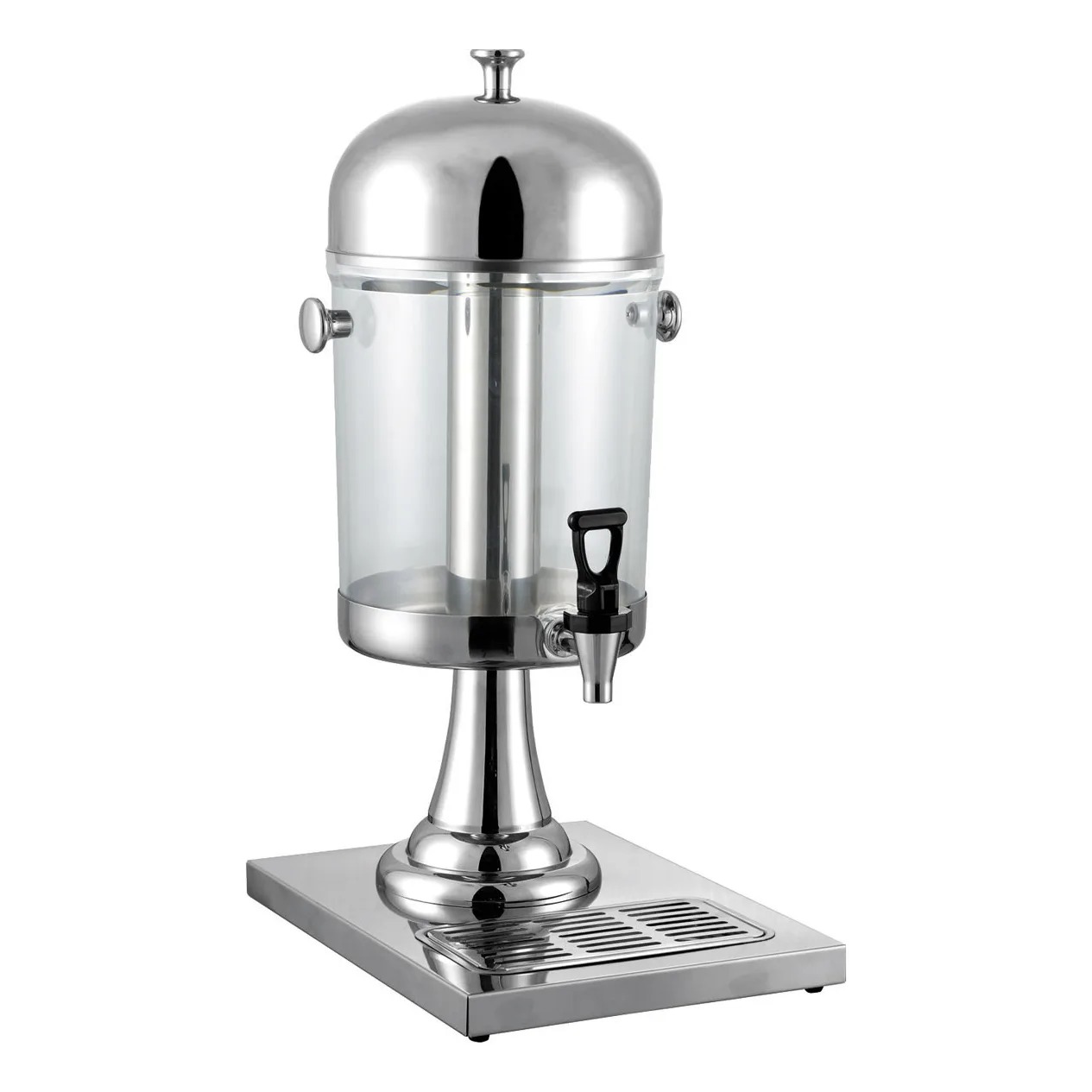 CACChina BVDS-J2S 2.2‑Gallon Beverage Dispenser, Poly Container, SS Base Ice Core, Lid/Stand – Set