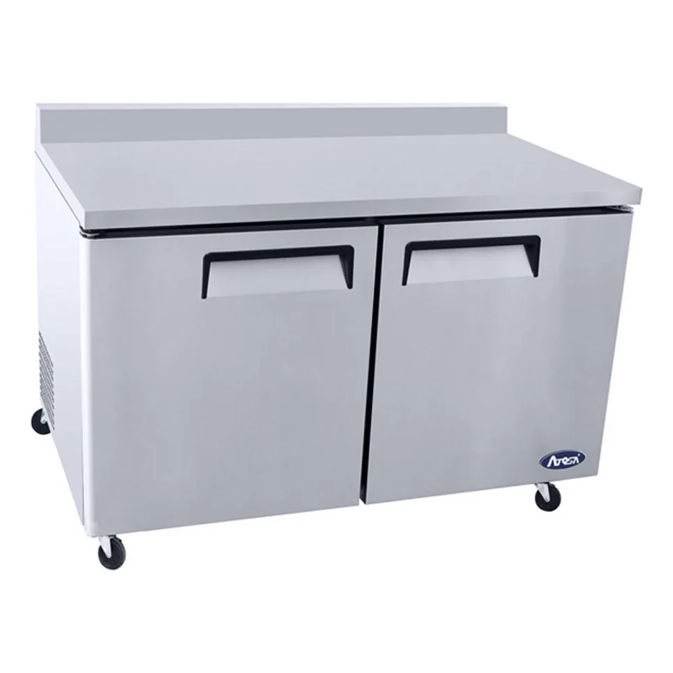 Atosa USA MGF8410GR 60“ 2-Section Worktop Refrigerator w/ 2 Doors, 17.2 cu. ft.