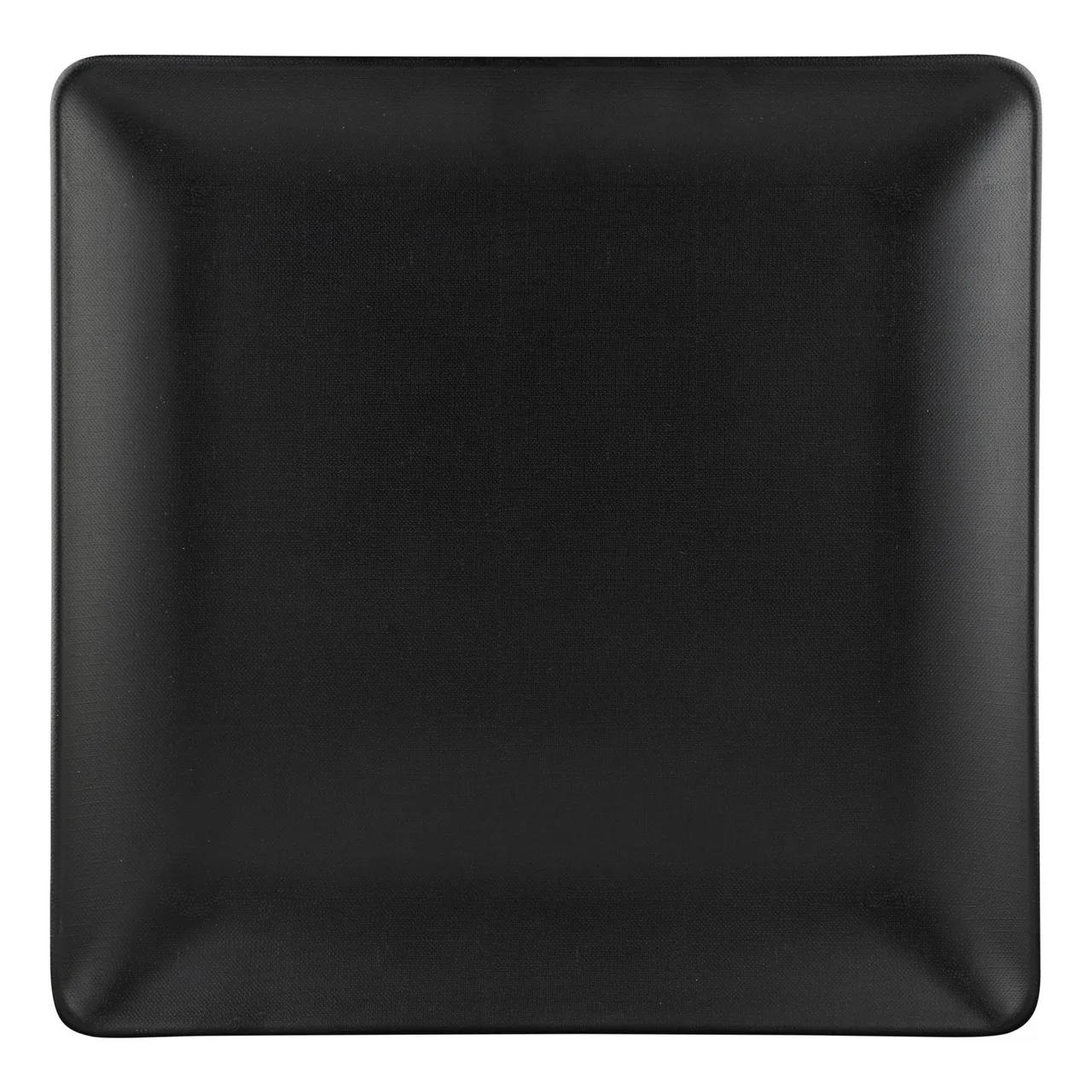 GET ECO1010SQ-B Plate, 10" x 1"H Square, Black, Rolled Edge, Melamine/Bamboo, Dishwasher Safe