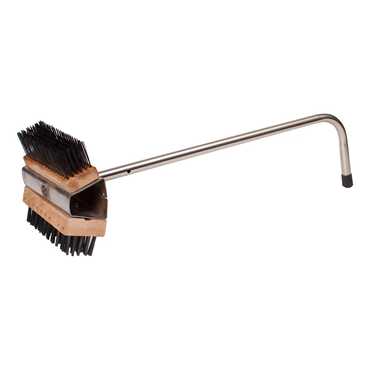 Winco BR-21 Wire Dual Headed Cleaning Brush with 28" Stainless Steel Handle