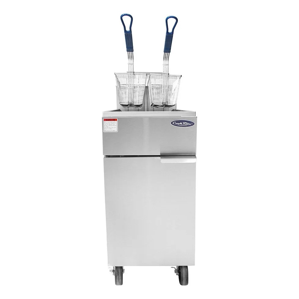 Atosa USA ATFS-40-LP Full Pot Floor Model LP Gas Fryer w/ 40 lbs, (2) Baskets, 90.000 BTU
