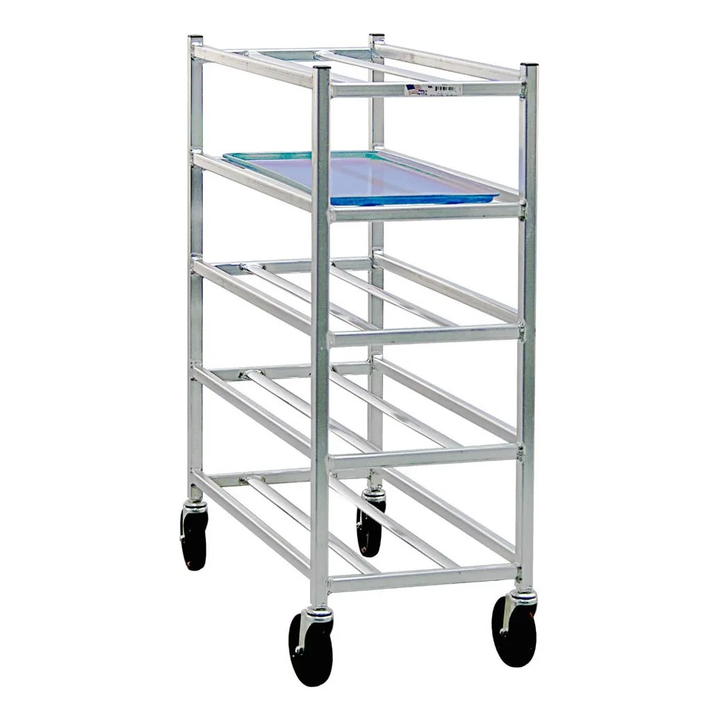 New Age 6345 Aluminum End Load Platter Rack w/ 12 Shelf Capacity 
