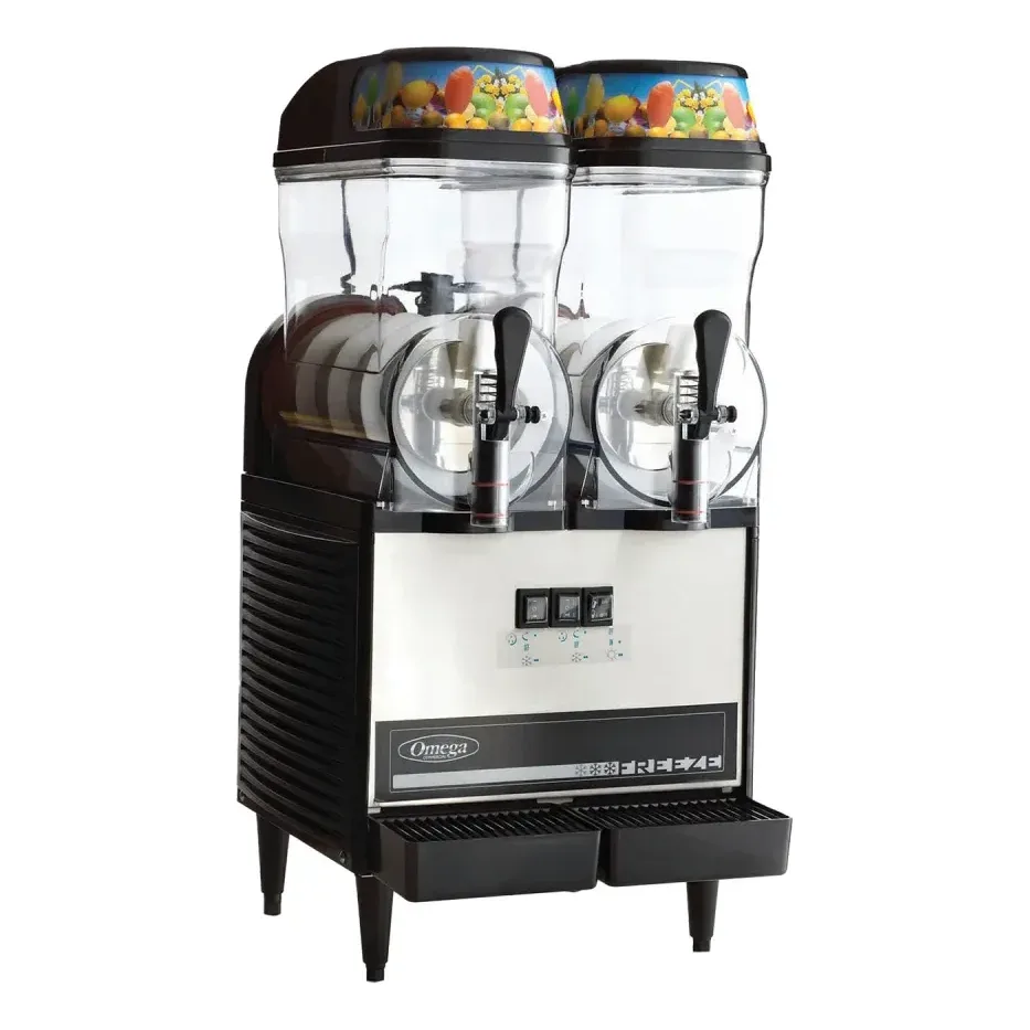 Omega 15″ Frozen Drink Machine w/ (2) 3 gal Bowls – 110v