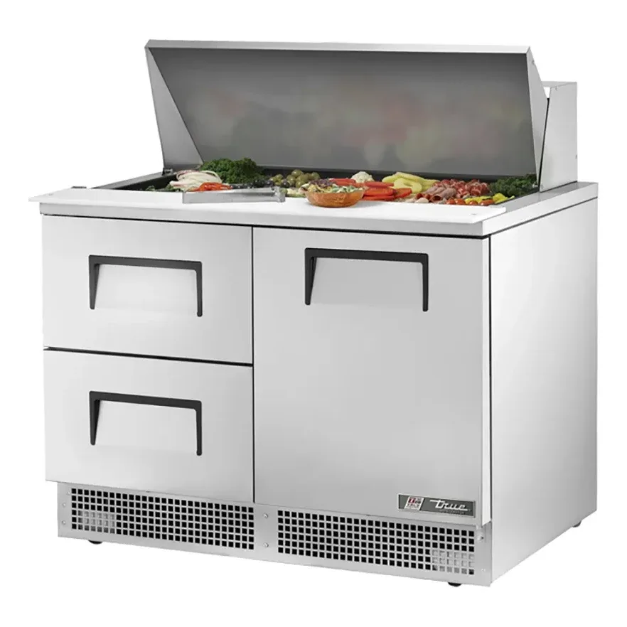 True TFP-48-18M-D-2 48″ Sandwich/Salad Prep Table w/ Refrigerated Base, 115v