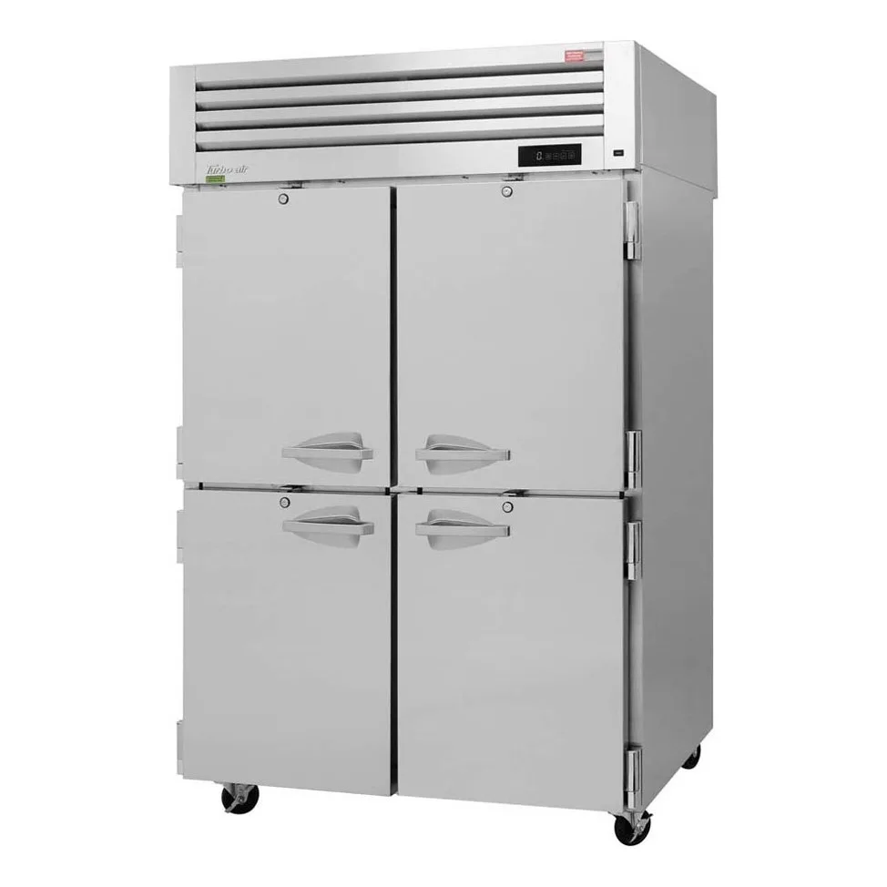 Turbo Air PRO-50-4F-N 51″ Two Section Reach-In Freezer w/ 4 Half Solid Doors, All Stainless Steel, 48 cu. ft.