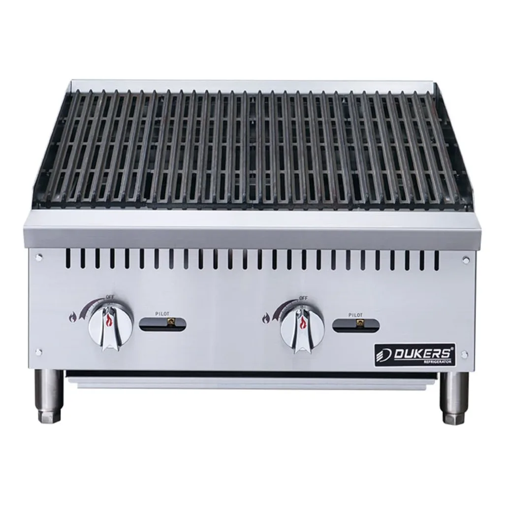 Dukers DCRB24 24" Gas Charbroiler w/ Cast Iron Grates - Convertible