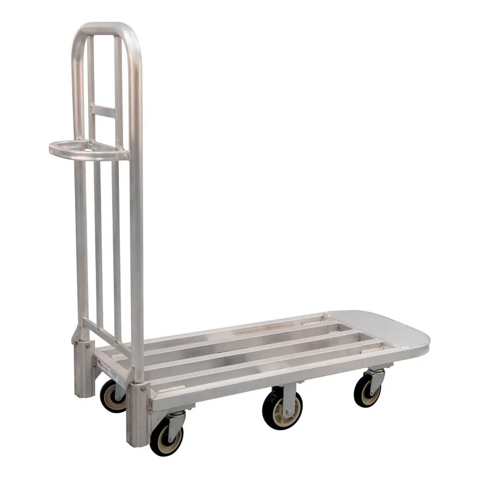 New Age 95370 Aluminum Platform Truck, 20x55.25, 1200 lbs, Welded Frame, Polyurethane Casters
