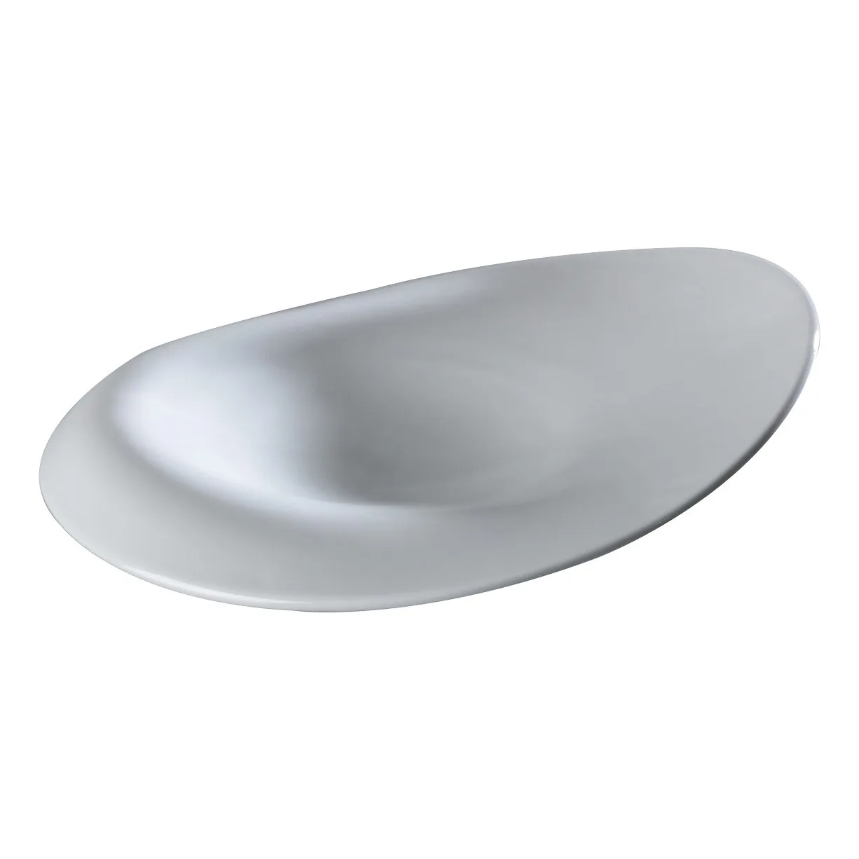GET PA1101982606 Plate – 10-6/7" Slanted Porcelain White Scratch-Resistant Safe to 380°F - Dozen