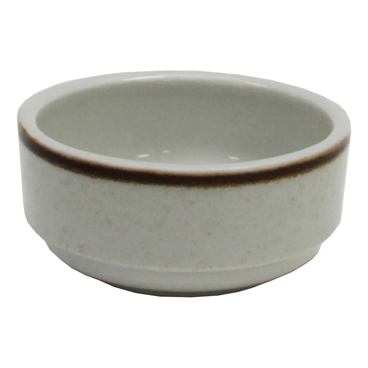 GET PP1605727324 China Bowl, 3.8 Oz., 4" Dia., Round, Rolled Edge, Porcelain, Beige - 1 Dozen