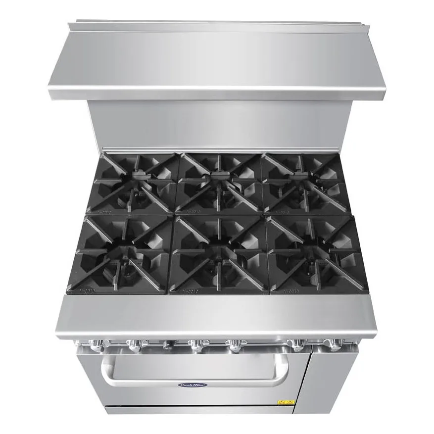 Atosa USA AGR-6B-NG 36" Gas Restaurant Range, (1) Standard Oven, (6) Open Burners