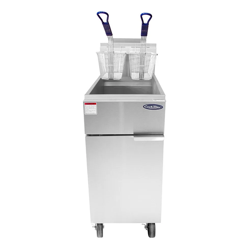 Atosa USA ATFS-50-LP Full Pot Floor Model LP Gas Fryer w/ 50 lbs, (4) Burners, 120.000 BTU