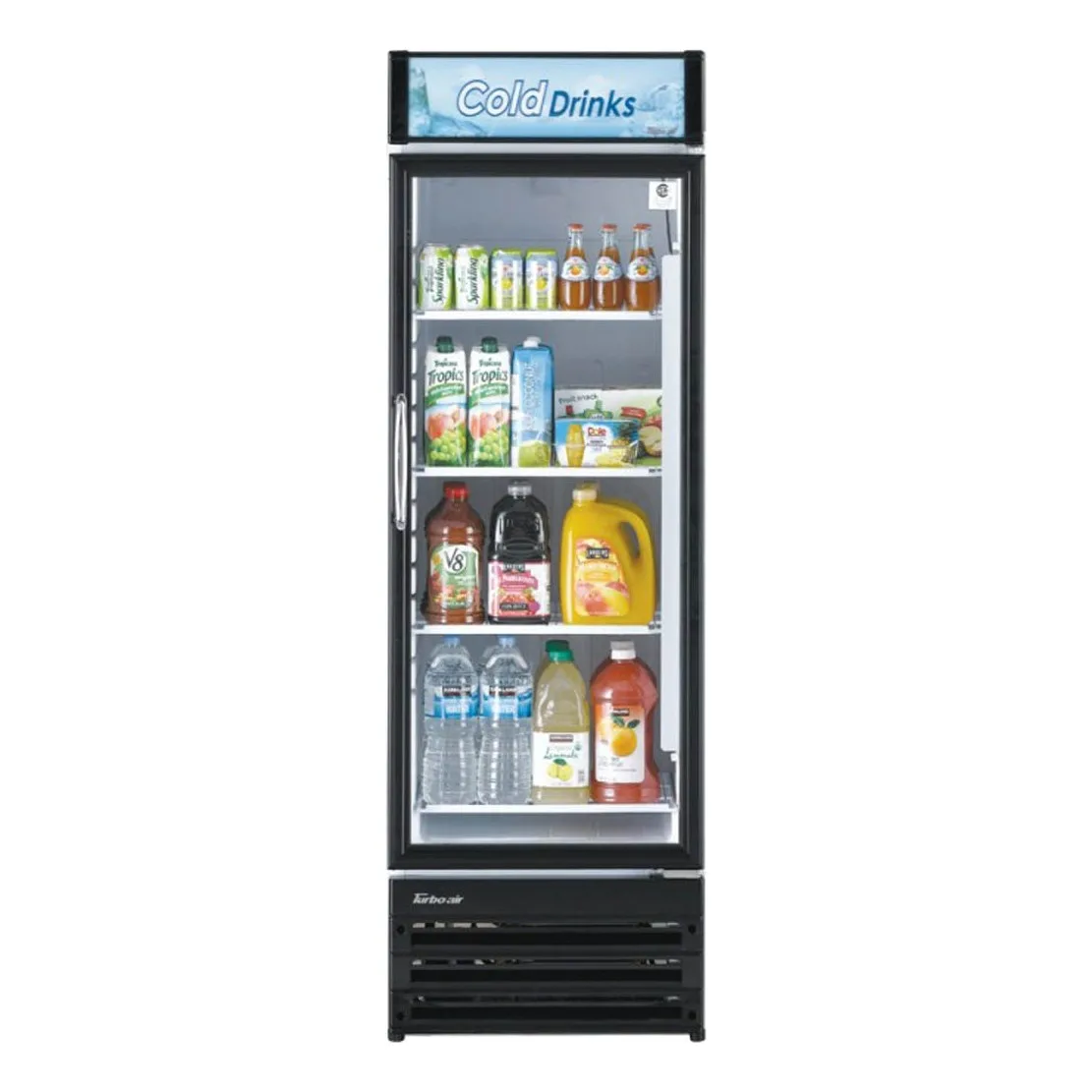 Turbo Air TGM-14RV-N6 23″ 1-Section Merchandiser Refrigerator w/ Glass Door, White, 12.17 cu. ft. 3