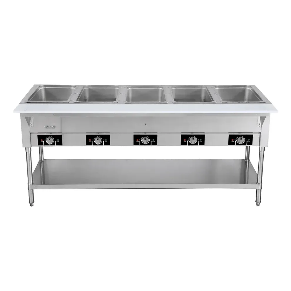 Serv-Ware EST5-2 72″ Electric Hot Food Table, (5) Open Wells, 3750 W