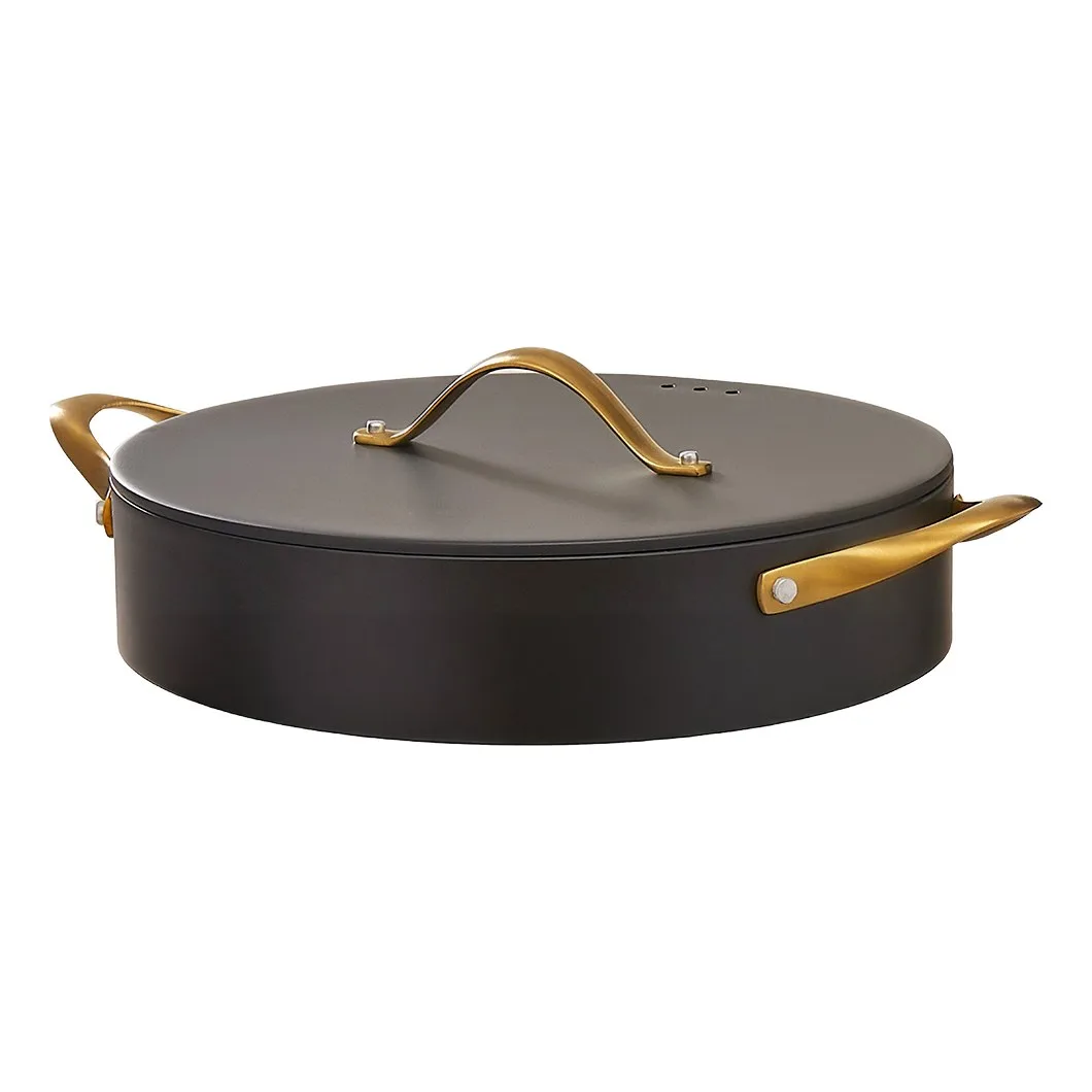 Spring USA 8756-8-28 Buffet Chafing Dish, 4-Quart (1 gal) Capacity, Matte Black Finish, Buffet Smallware