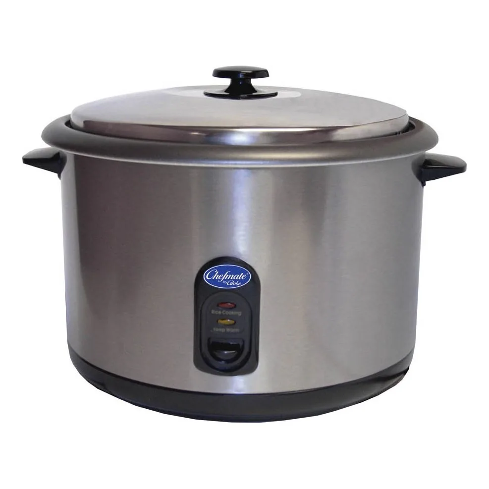 Globe RC1 Countertop Rice Cooker w/ Built-In Thermostat, (25) 1 Cup Servings, 120v