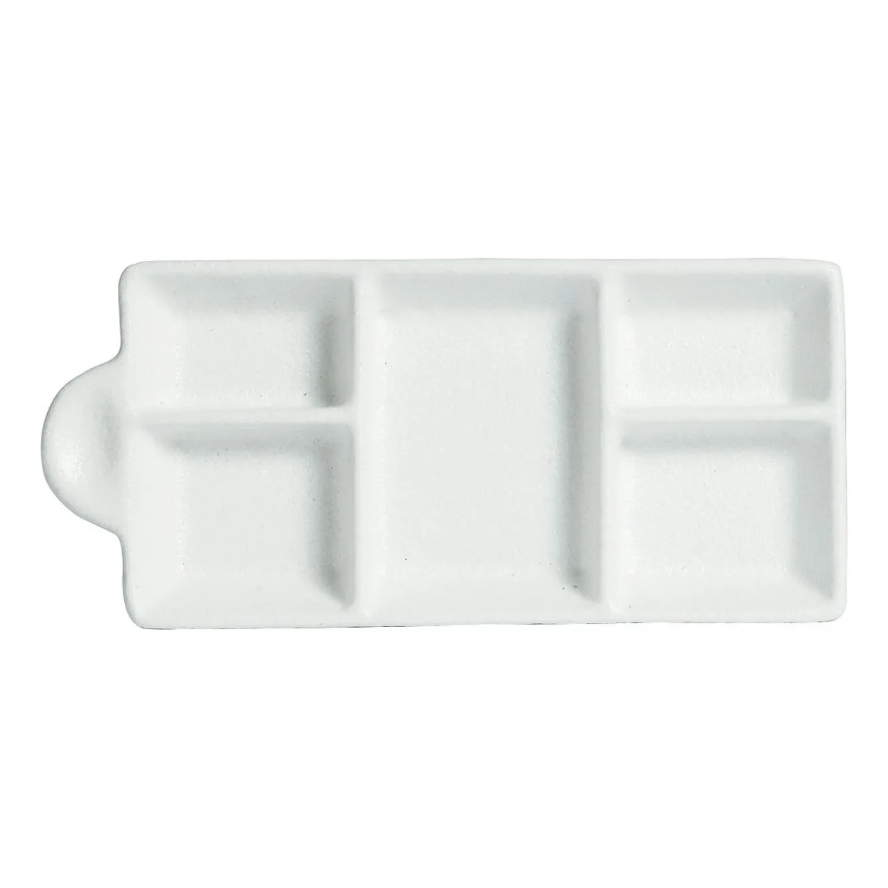 GET MJ602-MOD Bugambilia Condiment Dish, 5-Division, 10.14 Oz, 9.84"L x 4.45"W Cast Aluminum Finish