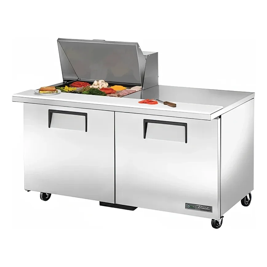 True TSSU-60-12M-B-HC 60″ TSSU Series Mega Top Sandwich/Salad Prep Table w/ Refrigerated Base, 115v