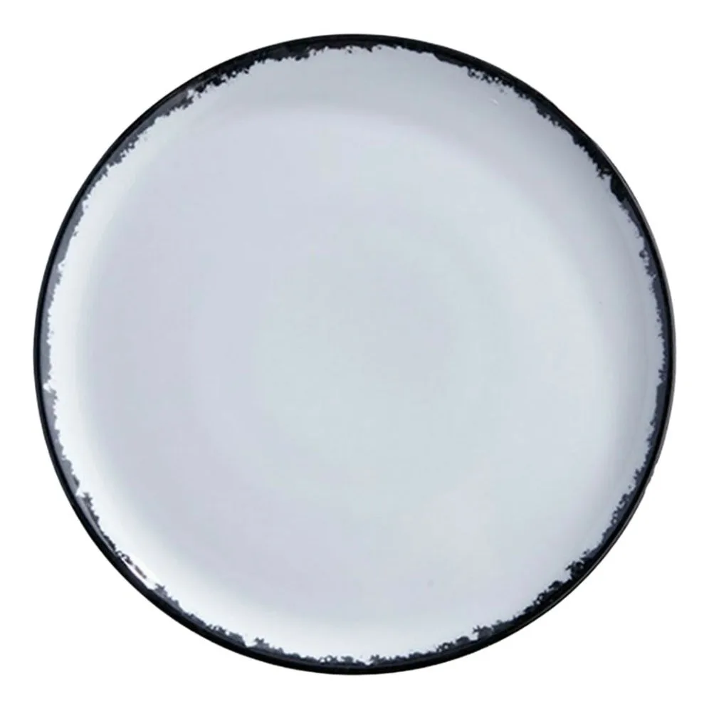 GET PA1007712312 9" Round Porcelain Plate Corona Scratch Microwave/DW Oven 380°F Safe - Dozen