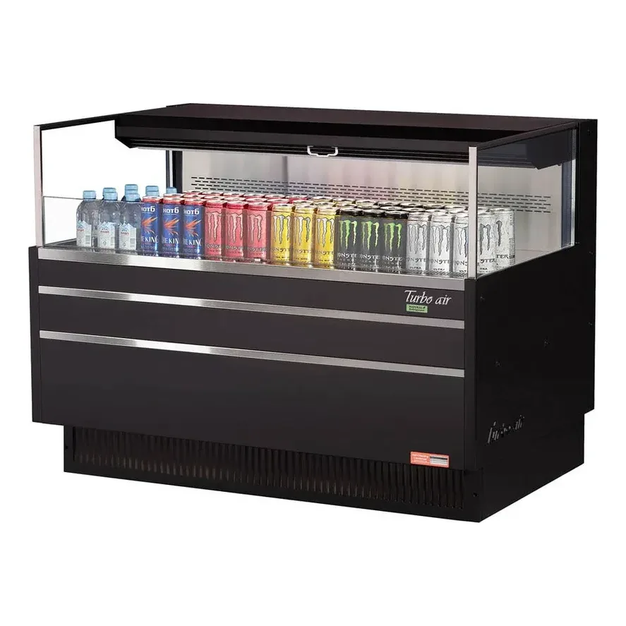Turbo Air TOM-48L-UF-W(B)-1S-N 46″ Horizontal Open Air Merchandiser, Specify Exterior, Self-Contained, Deck Only, 6.3 cu. ft.