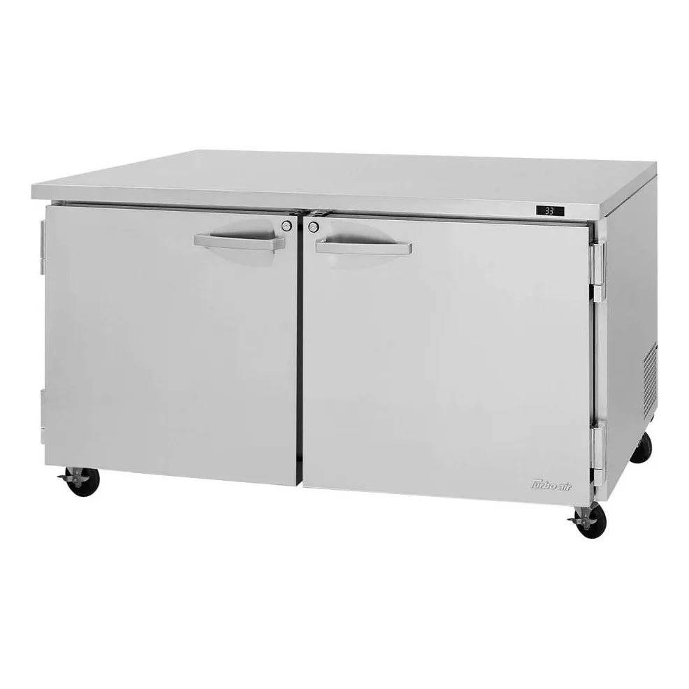 Turbo Air PUR-60-N 60″ 2-Section Undercounter Refrigerator w/ 2 Doors, 17 cu. ft.