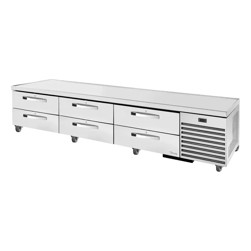 True TRCB-110-HC~SPEC3 110″ Chef Base w/ (6) Drawers, 115v