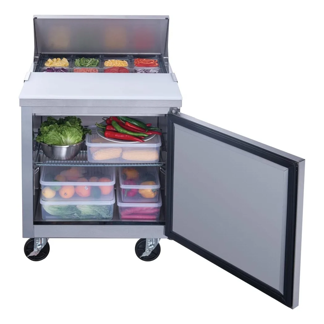 Dukers DSP29-8-S1 29" Sandwich/Salad Prep Table w/ Refrigerated Base, 115v