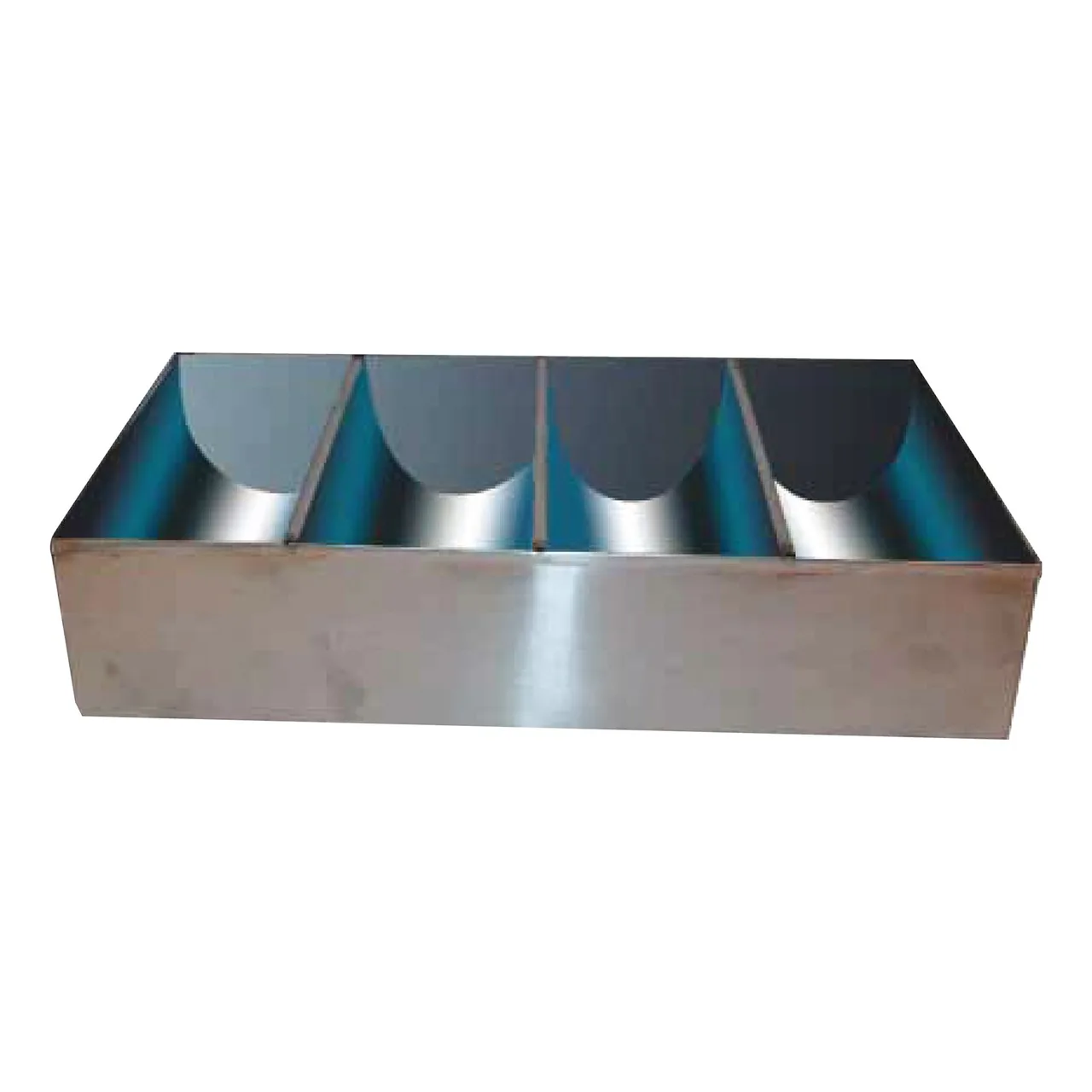 Winco SCB-4 4 Stainless Steel Compartment Cutlery Bin w/ 4 Compartment