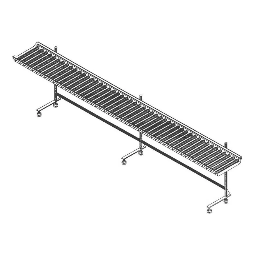 Piper Products CSC-5 Stainless Steel Mobile Tray Make-Up Conveyor - 5 ft. 
