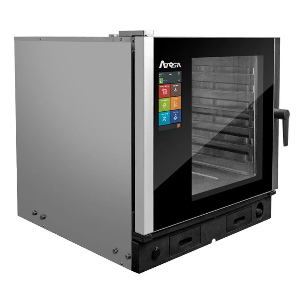 Atosa USA AEC-0621 E Full Size Smart Touch Electric Combi Oven w/ (6) Pans, 208/240v