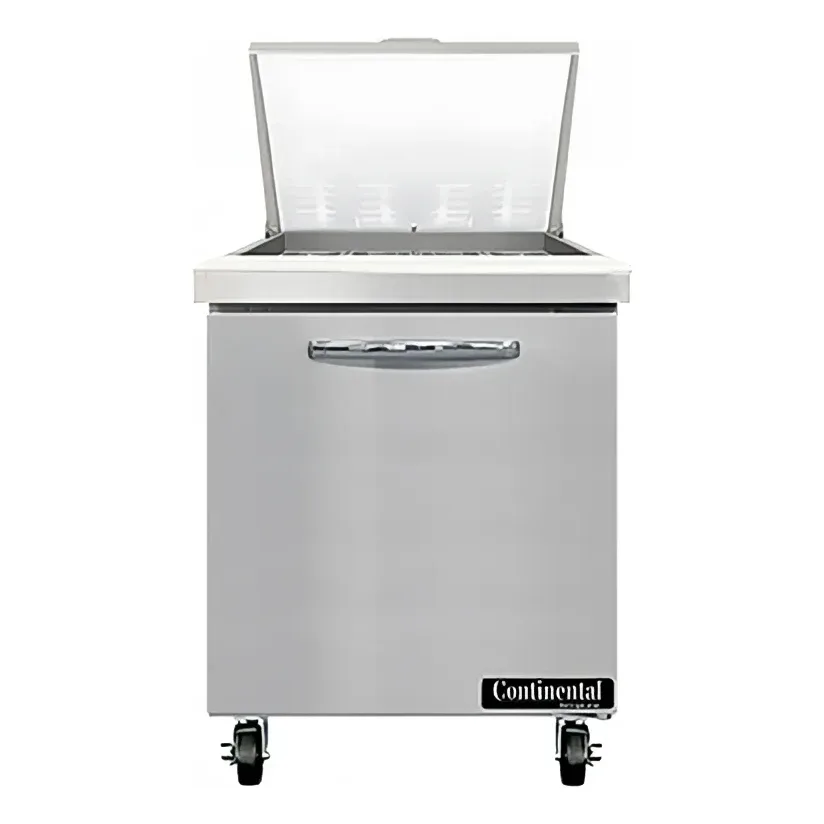 Continental SW27N12M 27″ Sandwich/Salad Prep Table w/ Refrigerated Base, 115v