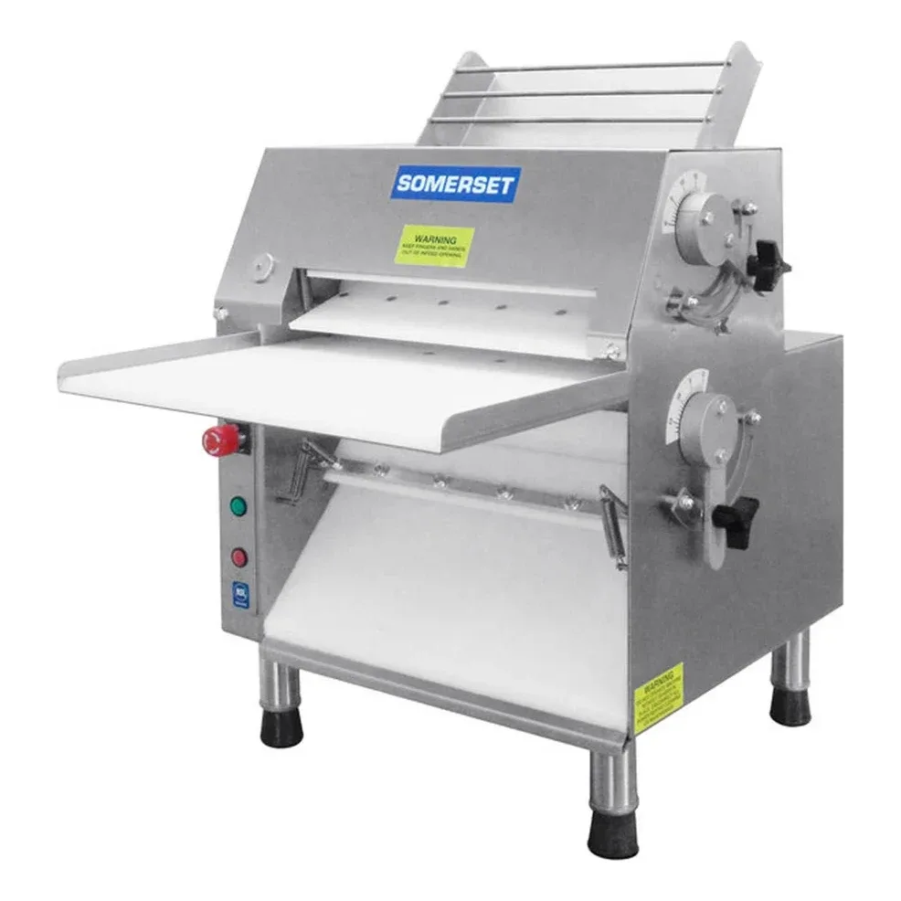 Somerset CDR-1550M Countertop Double Pass Dough Roller, 15″ Metallic Dough Rollers, Front Operation, 1/2 Hp