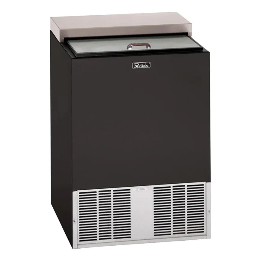 Perlick BC24RT-3 24″ Forced Air Bottle Cooler – Holds (66) 12 oz Bottles, Black, 120v