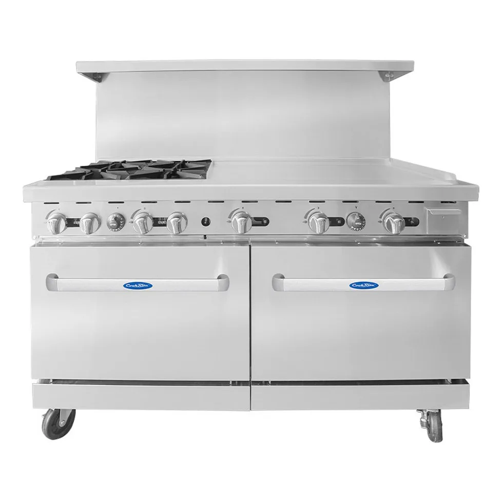 Atosa USA AGR-4B36GR-NG 60“ Natural Gas Restaurant Range w/ (4) Open Burners, 36“ Griddle