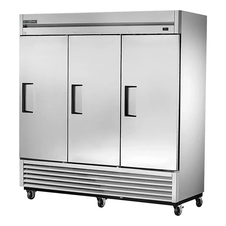 True TS-72F-HC 78″ Three Section Reach In Freezer, (3) Solid Right Hinged Doors, 115v