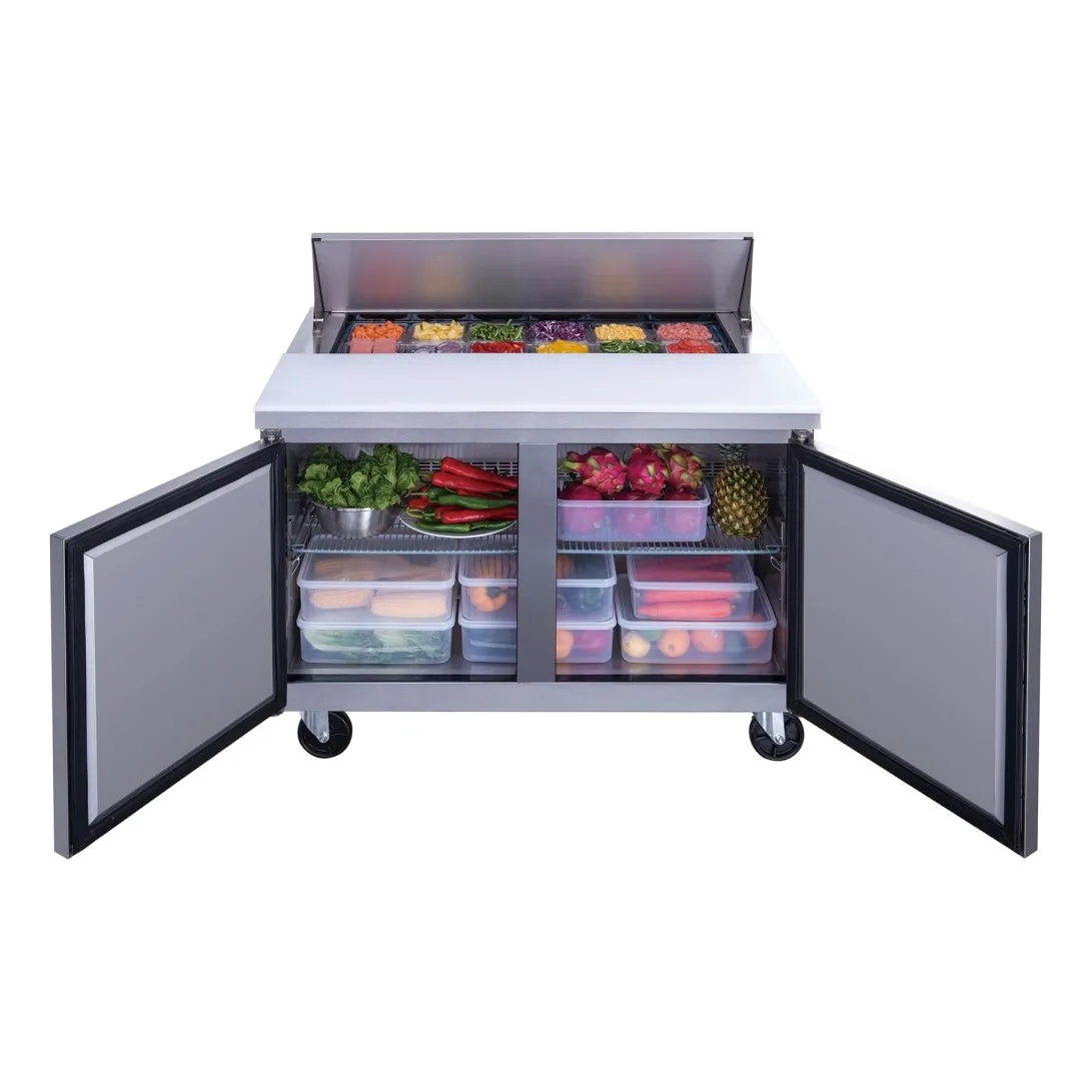 Dukers DSP48-12-S2 48 1/4" Sandwich/Salad Prep Table w/ Refrigerated Base, 115v