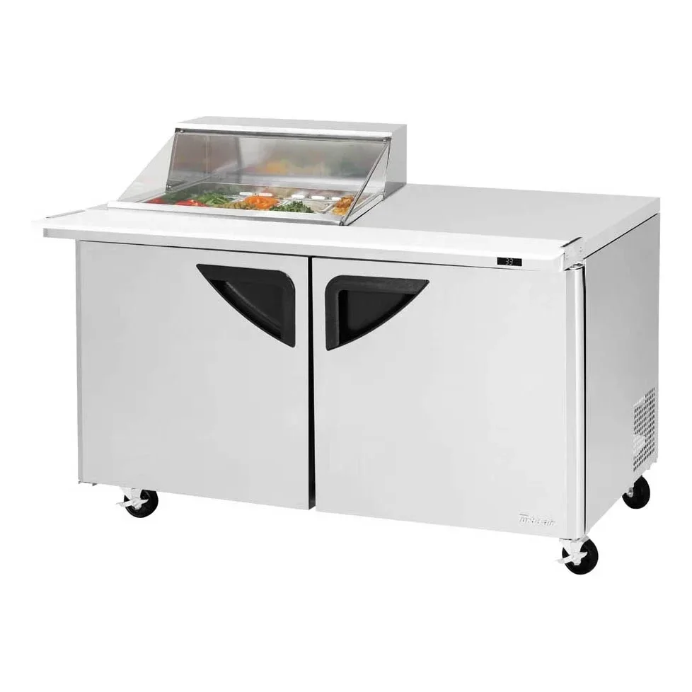 Turbo Air TST-60SD-12M-N-CL 60″ Mega Top Sandwich/Salad Prep Table w/ 2 Doors, 12 Pans