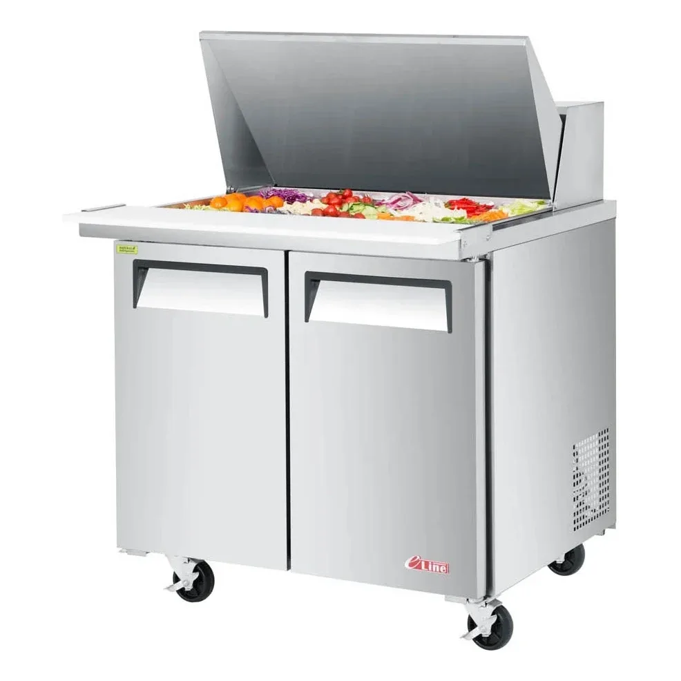 Turbo Air EST-36-15-N6-V 36″ Mega Top Sandwich/Salad Prep Table w/ 2 Doors, 15 Pans