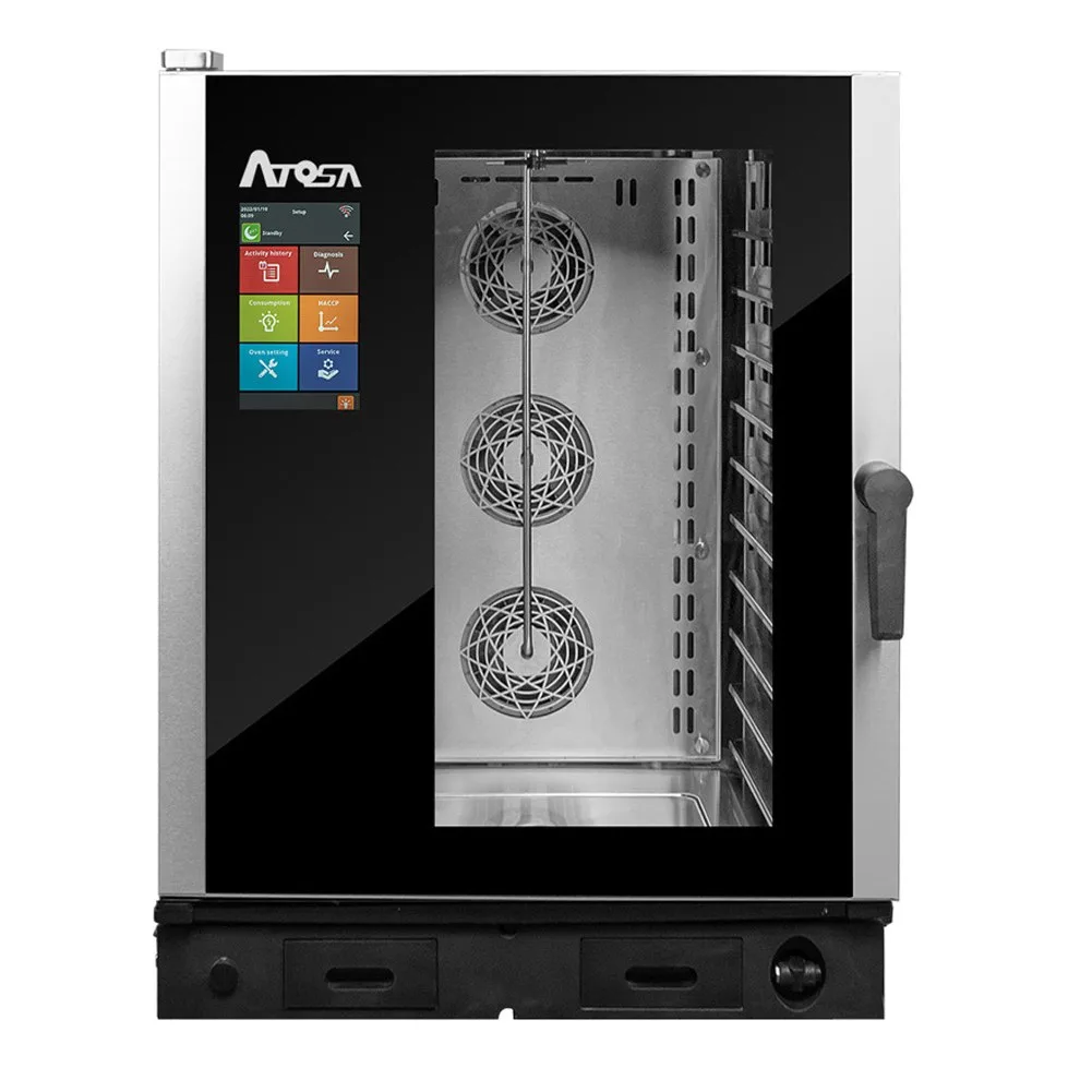 Atosa USA AEC-1021 E Full Size 10 Pan Electric Combi Oven w/ Smart Touch Control, Boilerless, 208/240V