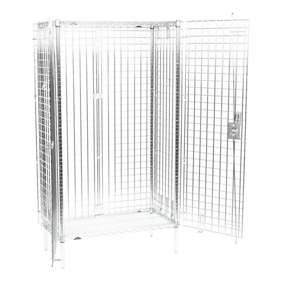 Metro SEC33C Super Erecta Chrome Stationary Security Unit, 38 1/2" x 21 1/2" x 66 13/16"