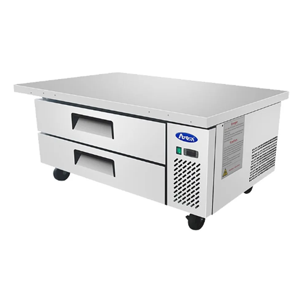 Atosa USA MGF8452GR 60“ 2 Drawers Refrigerated Chef Base w/ (6) 12 x 20 pans, 8.4 cu. ft.