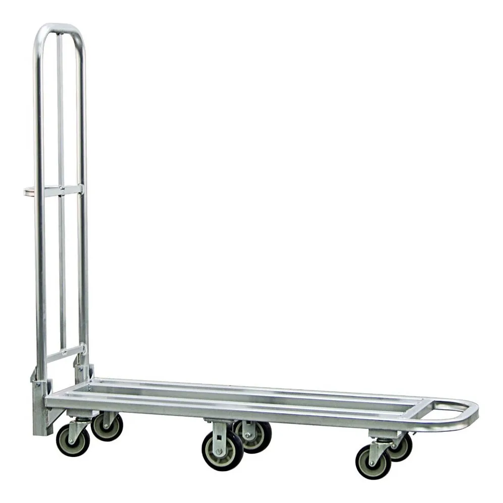 New Age 95241 Folding Platform Truck, 1200 lbs, Aluminum Frame, Push Handle with Lock, 18W x 65.75L