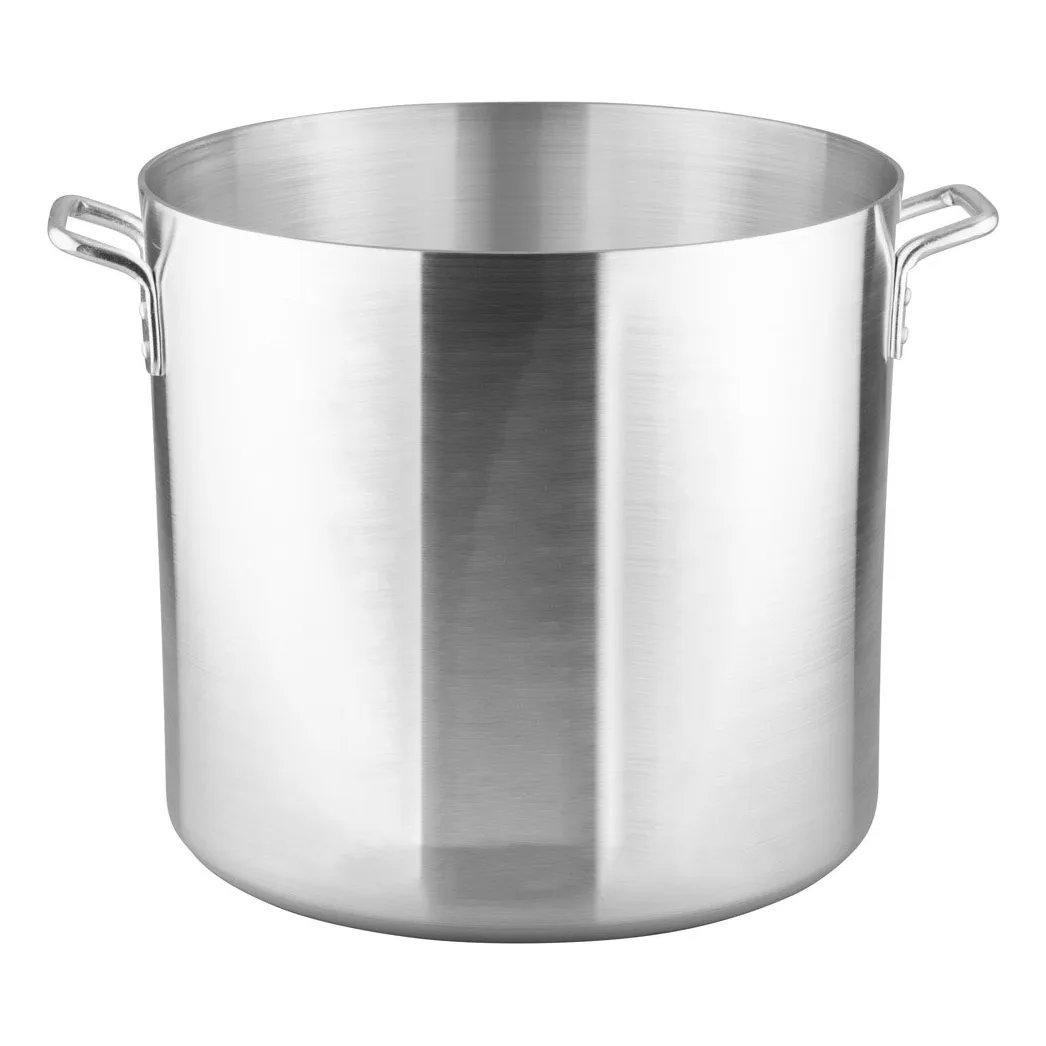 CAC China A5SP-4-20 20-Qt Heavy-Duty Aluminum Stock Pot, 4mm Thick, Riveted Handles, NSF