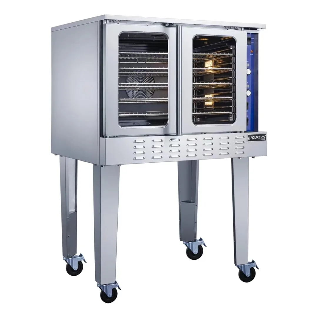 Dukers DCCOG1 Single Full Size Convertible Gas Convection Oven - 54,000 BTU